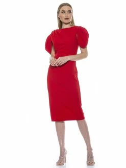 Wholesale 😍 ALEXIA ADMOR Valentina 👗 Dress 🧨 -ALEXIA ADMOR Shop D3836 RED 2 scaled