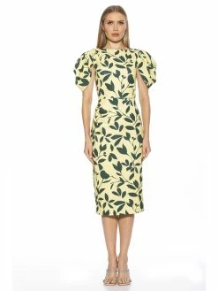 Wholesale 😍 ALEXIA ADMOR Valentina 👗 Dress 🧨 -ALEXIA ADMOR Shop D3836 YELLOW FLORA 1 scaled