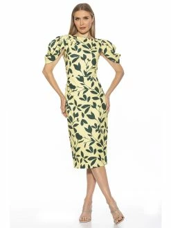 Wholesale 😍 ALEXIA ADMOR Valentina 👗 Dress 🧨 -ALEXIA ADMOR Shop D3836 YELLOW FLORA 2 scaled