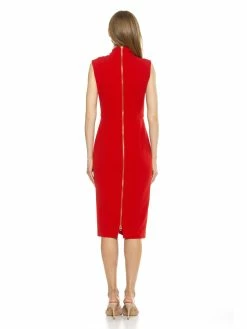 Best deal 🔥 ALEXIA ADMOR Sofia Midi 👗 Dress 🥰 -ALEXIA ADMOR Shop D3838 RED 3 scaled