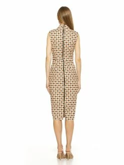 Best deal 🔥 ALEXIA ADMOR Sofia Midi 👗 Dress 🥰 -ALEXIA ADMOR Shop D3838 TAN GEO 3