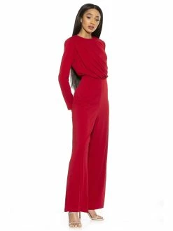 Best Sale 🛒 ALEXIA ADMOR Milan Jumpsuit 🔥 -ALEXIA ADMOR Shop D3844 CRANBERRY2 scaled