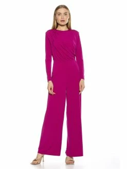 Best Sale 🛒 ALEXIA ADMOR Milan Jumpsuit 🔥 -ALEXIA ADMOR Shop D3844 MAGENTA scaled