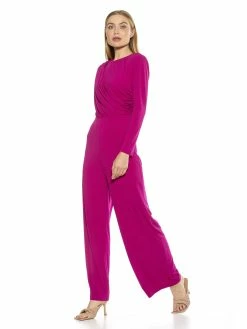 Best Sale 🛒 ALEXIA ADMOR Milan Jumpsuit 🔥 -ALEXIA ADMOR Shop D3844 MAGENTA2 scaled