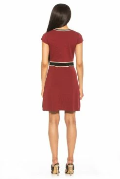 Top 10 ⌛ ALEXIA ADMOR Mirah 👗 Dress 🎉 -ALEXIA ADMOR Shop D3929 CRANBERRYBLACK 5 scaled