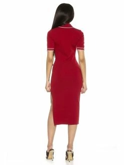 Cheap 😉 ALEXIA ADMOR Dinah Midi 👗 Dress ✔️ -ALEXIA ADMOR Shop D3930 RED 3 scaled