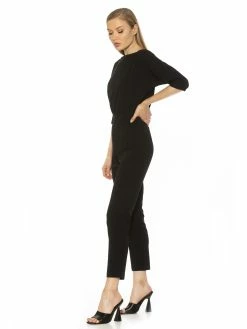 Coupon 💯 ALEXIA ADMOR Larson Jumpsuit 👍 -ALEXIA ADMOR Shop D3933 BLACK 2 scaled