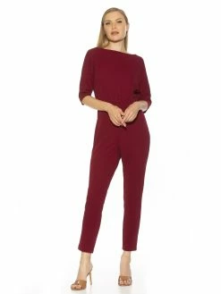 Coupon 💯 ALEXIA ADMOR Larson Jumpsuit 👍 -ALEXIA ADMOR Shop D3933 BUR 1 scaled