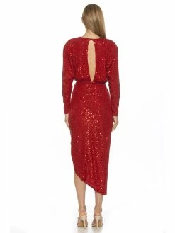 Wholesale ✨ ALEXIA ADMOR Silena Sequin 👗 Dress 😍 -ALEXIA ADMOR Shop D3949A RED 3 scaled
