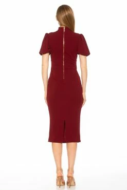 Top 10 ⌛ ALEXIA ADMOR Nathasha 👗 Dress 🎁 -ALEXIA ADMOR Shop D3963 BURGUNDY 5 scaled