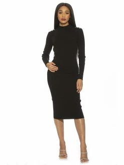 Best deal 🤩 ALEXIA ADMOR Sonya 👗 Dress ✔️ -ALEXIA ADMOR Shop D3965 BLACK 1 scaled