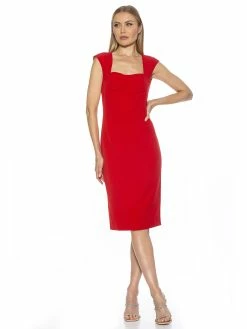 Buy 👍 ALEXIA ADMOR Harper 👗 Dress 💯 -ALEXIA ADMOR Shop D3975 RED 1 scaled