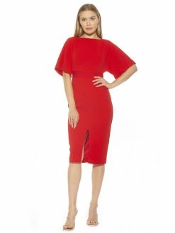 Wholesale 🤩 ALEXIA ADMOR Mila 👗 Dress ✨ -ALEXIA ADMOR Shop D3977 RED 1 scaled