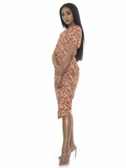 Wholesale 🧨 ALEXIA ADMOR Jayana 👗 Dress 👍 -ALEXIA ADMOR Shop D4004 ORANGE MULTI 2 scaled