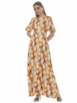 Top 10 ⭐ ALEXIA ADMOR Imogen 👗 Dress 👍 -ALEXIA ADMOR Shop D4010 BEIGE ABSTRA 1 scaled