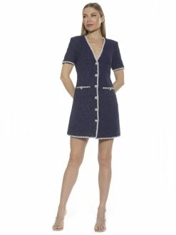 Best Pirce 😀 ALEXIA ADMOR Holly 👗 Dress 😉 -ALEXIA ADMOR Shop D4014 NAVY 1 scaled