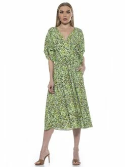 Best reviews of ❤️ ALEXIA ADMOR August 👗 Dress 🤩 -ALEXIA ADMOR Shop D4018 GREEN DITZY 1 scaled