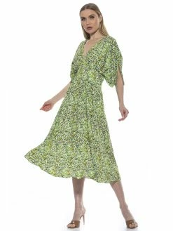 Best reviews of ❤️ ALEXIA ADMOR August 👗 Dress 🤩 -ALEXIA ADMOR Shop D4018 GREEN DITZY 2 scaled