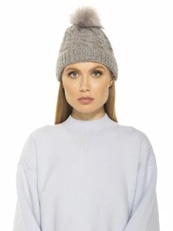 Flash Sale ⌛ ALEXIA ADMOR Angela Cable Knit Beanie With Pom 🌟
