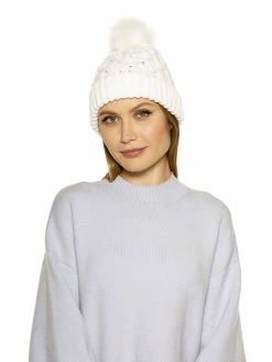Best Sale 💯 ALEXIA ADMOR Amanda Cable Knit Beanie 👏 -ALEXIA ADMOR Shop H004 ivory 2