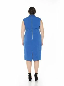 Discount 🔔 ALEXIA ADMOR Katrina Midi 👗 Dress - Plus Size 🎉 -ALEXIA ADMOR Shop PL0001PLS COBALT 3 scaled