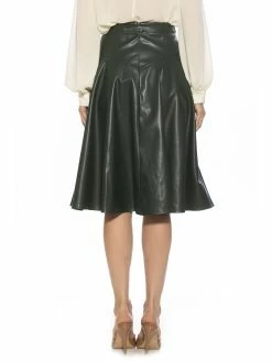 Best deal 🌟 ALEXIA ADMOR Pleather Midi 👗 Skirt 🔔 -ALEXIA ADMOR Shop S119 EMERALD 3 scaled
