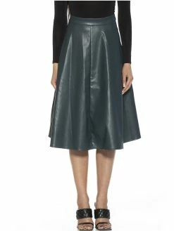 Best deal 🌟 ALEXIA ADMOR Pleather Midi 👗 Skirt 🔔 -ALEXIA ADMOR Shop S119 TEAL 1 scaled