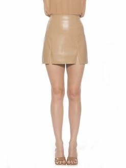 Promo 😉 ALEXIA ADMOR Tina Leather 👗 Skirt 🎁