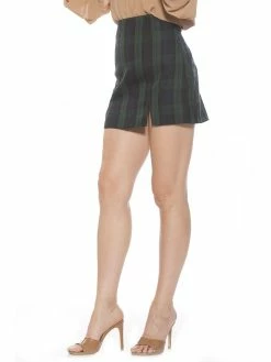 Hot Sale 🎁 ALEXIA ADMOR Tina Mini 👗 Skirt ✨ -ALEXIA ADMOR Shop S124 EMERALD PLAI 2 scaled