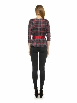Cheap 🤩 ALEXIA ADMOR Nostalgic Peplum Top 🥰 -ALEXIA ADMOR Shop T498 BURGANDY 3