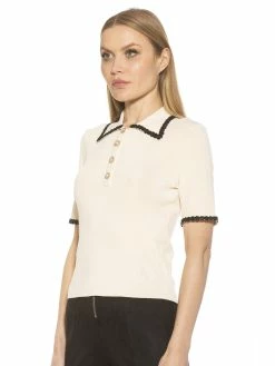 Flash Sale 🥰 ALEXIA ADMOR Brianna Top 😍 -ALEXIA ADMOR Shop T534 IVORY 2 scaled