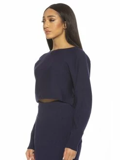 Wholesale ⭐ ALEXIA ADMOR Kenzie Sweater 🥰 -ALEXIA ADMOR Shop T535 NAVY 2 scaled