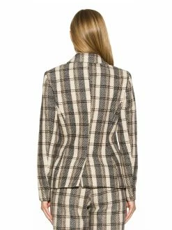 Discount ✨ ALEXIA ADMOR Classic Blazer ❤️ -ALEXIA ADMOR Shop T536A BROWN PLAID 3 scaled