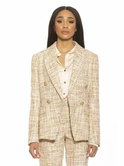 Discount ✨ ALEXIA ADMOR Classic Blazer ❤️ -ALEXIA ADMOR Shop T536A IVORY TWEED 1 scaled