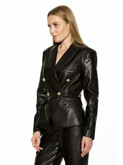 Alternative view of Discount ⌛ ALEXIA ADMOR Leather Blazer 🥰