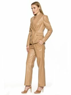 Discount ⌛ ALEXIA ADMOR Leather Blazer 🥰 -ALEXIA ADMOR Shop T536 CAMEL 2 scaled