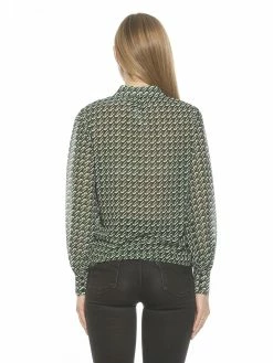 Cheapest 🤩 ALEXIA ADMOR Serena Blouse 😍 -ALEXIA ADMOR Shop T566 GREEN GEO 3 scaled