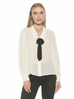 Cheapest 🤩 ALEXIA ADMOR Serena Blouse 😍 -ALEXIA ADMOR Shop T566 IVORY 1 scaled