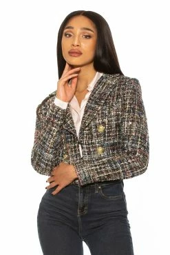 Discount 👍 ALEXIA ADMOR Jesse Tweed Blazer 🧨 -ALEXIA ADMOR Shop T567A BLACKMULTI 2 scaled