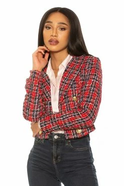 Discount 👍 ALEXIA ADMOR Jesse Tweed Blazer 🧨 -ALEXIA ADMOR Shop T567A REDPLAID 4 scaled