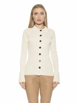 Cheap 🎁 ALEXIA ADMOR Beatrice Cardigan ❤️ -ALEXIA ADMOR Shop T569 IVORY 1 scaled