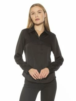 Coupon 🔔 ALEXIA ADMOR Cassidy 👚 Shirt ✔️ -ALEXIA ADMOR Shop T570 BLACK 1 scaled
