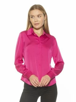 Coupon 🔔 ALEXIA ADMOR Cassidy 👚 Shirt ✔️ -ALEXIA ADMOR Shop T570 HOT PINK 1 scaled