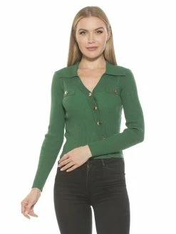 Top 10 👏 ALEXIA ADMOR Margot Sweater ⌛ -ALEXIA ADMOR Shop T574 GRN 1 scaled