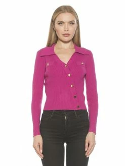 Top 10 👏 ALEXIA ADMOR Margot Sweater ⌛ -ALEXIA ADMOR Shop T574 MAGENTA 1 scaled