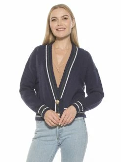 Best Sale ⭐ ALEXIA ADMOR Catherine Sweater 🔥 -ALEXIA ADMOR Shop T576 NAVY MULTI 1 scaled