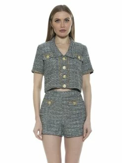 Wholesale 🔥 ALEXIA ADMOR Selena Jacket 🌟 -ALEXIA ADMOR Shop T586 BLACK TWEED 1 scaled