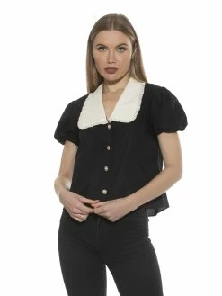 Hot Sale 🎁 ALEXIA ADMOR Sandra Top ✔️ -ALEXIA ADMOR Shop T588 BLACK 2 scaled