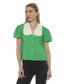 Hot Sale 🎁 ALEXIA ADMOR Sandra Top ✔️ -ALEXIA ADMOR Shop T588 GRN 1 scaled